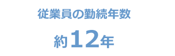 従業員の勤続年数　約12年